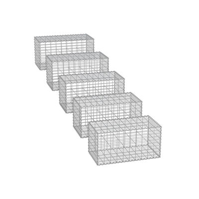 Gabion, 100x50x50 cm, Silver