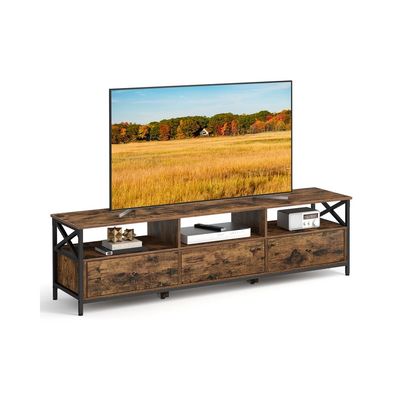 TV-bänk, 178x40x50 cm, Brun-Svart