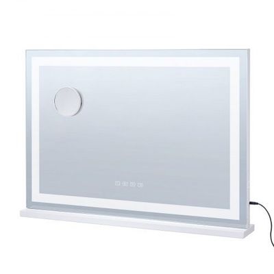 Sminkspegel, 80x12x57.2 cm, Vit, Belyst med Bluetooth