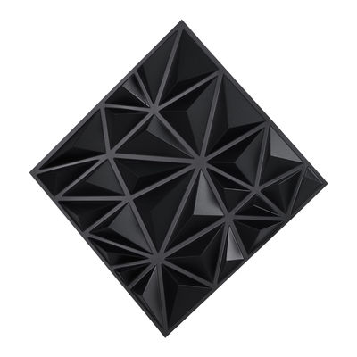 3D Väggpaneler, 33-pack 30x30x2.5 cm Matt Svart, PVC