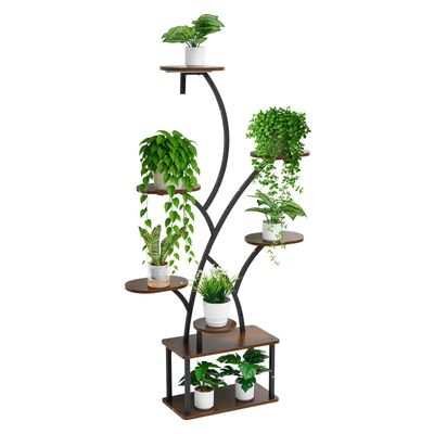 Planteopsats, 92x31x157,5 cm, Metal, Indendørs med vækstlys