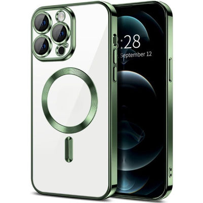iPhone 15 Pro Max Cover – Metallisk Cover med Magnetisk Kompatibilitet, Slankt Design - 7 Farver - Grøn