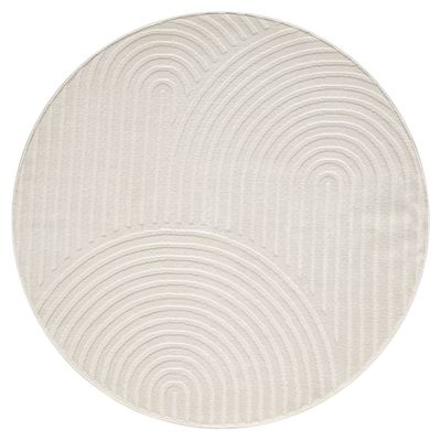 Bella Zen Offwhite Rund 120 cm Wiltonmatta