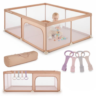 Sun Baby legehave til baby 150x200x68 cm, net, lynlåsindgang, 4 TPE-håndtag, taske, metalramme, Oxford 210D, 0-2 år