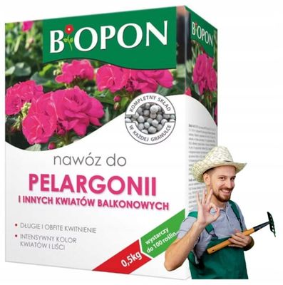 Gödning för pelargonier och balkongblommor 500g Intensiv blomstring