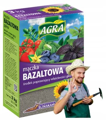 Basaltmel 3 kg naturlig mineralgødning for sund og frugtbar jord