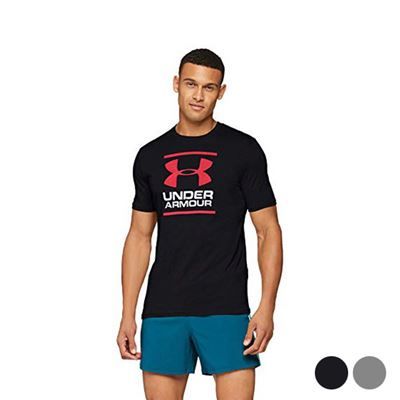 Camiseta de Manga Corta Hombre Under Armour Fountation Gris Talla L