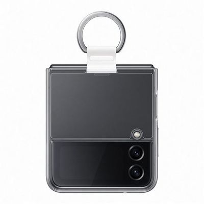 Funda de silicona con anillo Samsung Transparente para Galaxy Z Flip4