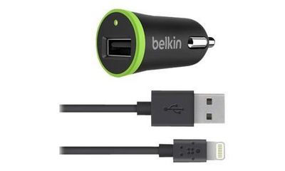 Belkin Cargador del coche con cable de Lightning a USB (10 vatios/2,1 A)