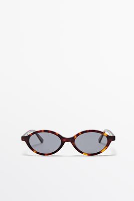 Massimo Dutti - Female - Ovale Solbriller - Brun - 01