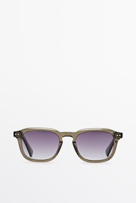 Massimo Dutti - Male - Firkantede Solbriller - Brun - 01