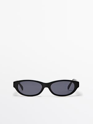 Massimo Dutti - Female - Smalle Solbriller - Sort - 01