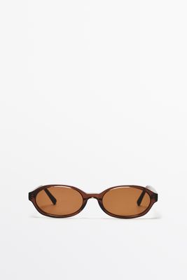 Massimo Dutti - Female - Runde Solbriller - Brun - 01