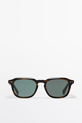 Massimo Dutti - Male - Firkantede Solbriller - Brun - 01