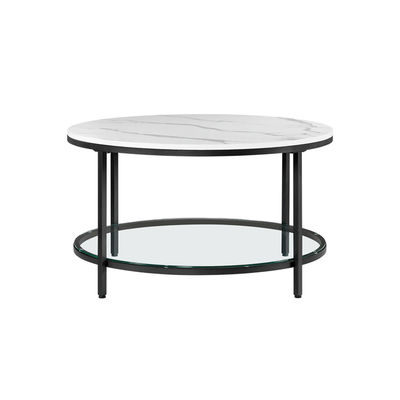 Sofabord, 80x44,5 cm, Hvit, Svart