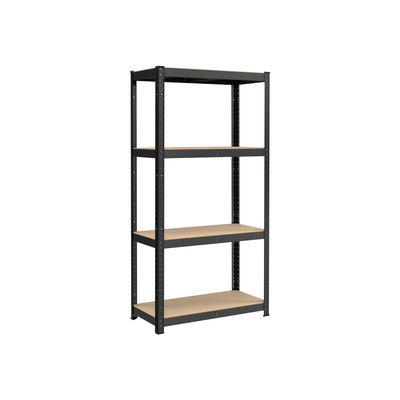 Oppbevaringshylle, Metall kraftig hyllesystem, 160x80x40 cm, Svart