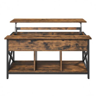 Sofabord, 60x100x48-62 cm, Hvit