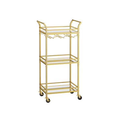 Serveringsvagn, 30x46,8x92 cm, Guld