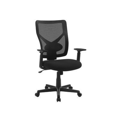 Kontorstol, ergonomisk nettstol med svingfunksjon, 53x52x110,5 cm, svart