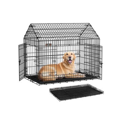 Hundbur, 120x72,5x109 cm, Svart