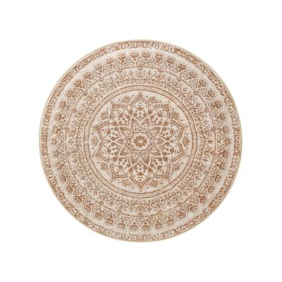 Rundt teppe, 120 cm diameter, Cappuccino Beige