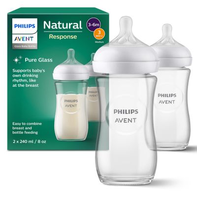 Philips Avent Natural Response nappflaska, 3–6 mån, 240 ml, 2 st