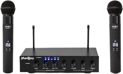 MadBoy U-Remix 3 trådløst karaoke mikrofonpar med mixer
