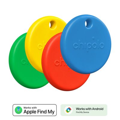 Chipolo POP spårningsenhet 4-pack, röd/blå/gul/grön