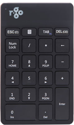 R-Go Numpad Break -nummerplatta med avbrottsmjukvara, Bluetooth, svart