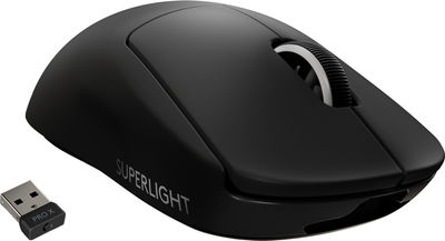 Logitech Pro X Superlight spelmus, svart