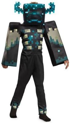 Minecraft Warden Deluxe-kostume, 7-8 år, 127-136 cm