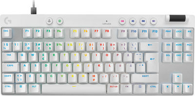 Logitech G Pro X TKL RAPID -trådad gamingtangentbord, vit