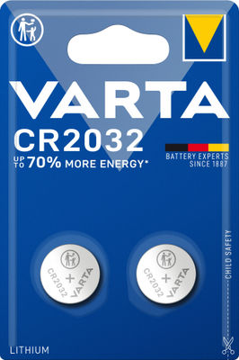 Varta CR2032 -batteri, 3 V, 2 st, litium