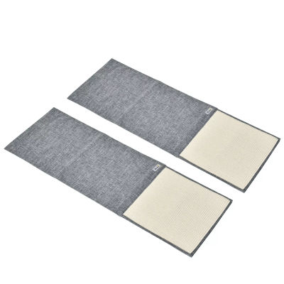 2 stk. Sofa Kradsemåtte til Katte – Sisal/Polyester, Grå, 130x45cm – Møbelbeskyttelse