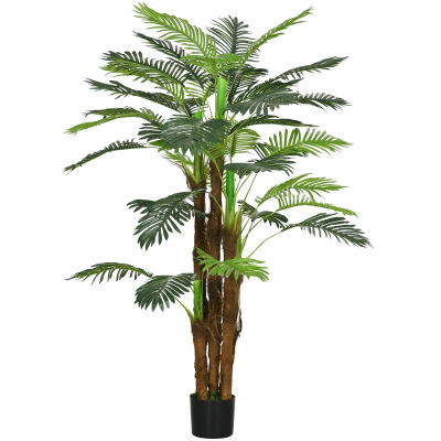 Kunstig Palme, 160cm, 36 blade, Grøn Plastik, Indendørs/Udendørs
