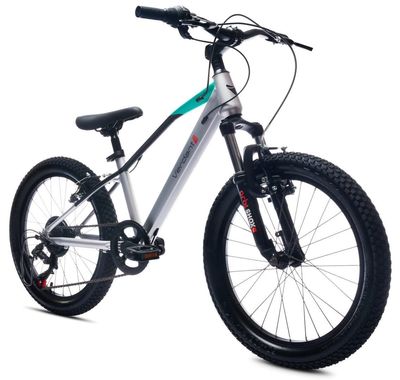 sun baby VERDANT BIKE Børnecykel 20 tommer - 6 gear Shimano - V-bremse, ringeklokke, sidestøtteben - Sølv