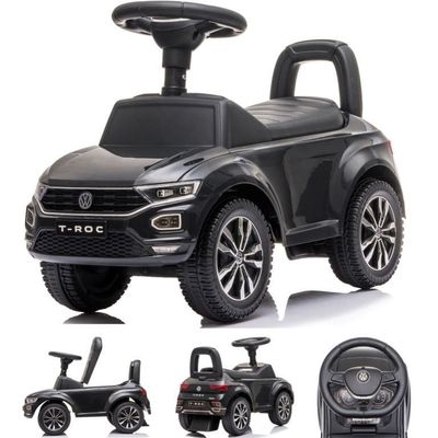 Sun Baby gåvogn-skubbe Volkswagen T-Roc, sort, 12m+, 65x28x41 cm, max 25 kg