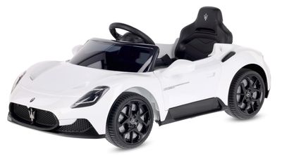 Sun Baby batteridriven bil för barn Maserati GT Cabrio 12V, fjärrkontroll, LED, MP3/USB/Bluetooth, vit