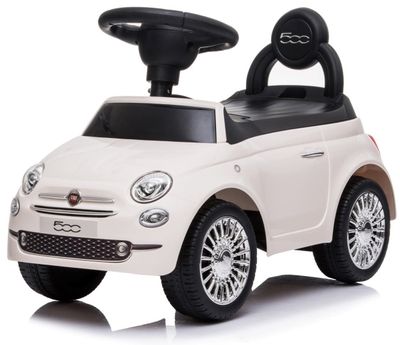 Sun Baby gåbil Fiat 500 Volare, hvid - rat med lyd, opbevaring, rygstøtte, 12m+, 25 kg