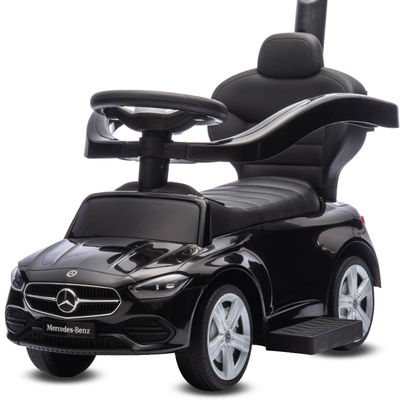 Sun Baby Gåbil Mercedes C-Class, sort - håndtag, bøjle, fodstøtter, lyd, 12m+, op til 23 kg