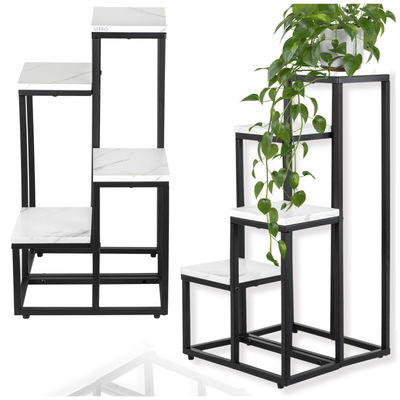 Stående blomsterstativ, blomsterreol, plantepotter, 4 hylder, loftstil