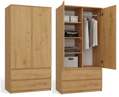 Malwa SS-90 håndværksgarderobe i egetræ