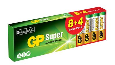 SUPERALKALISKT BATTERI AA LR6 1,5V 12 ST - GP15A-U12