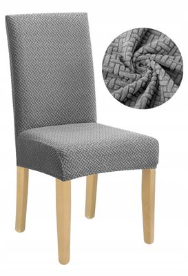 Stolebetræk, grå elastisk jacquard [10-Z1-ST]