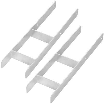 KOTARBAU® H-stolpsbas för ingjutning, galvaniserad stålkonsol, 150 mm, 2-pack