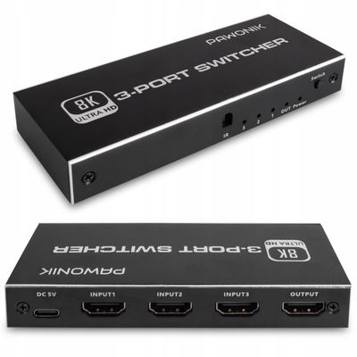 HDMI-SWITCH 2.1 3x1-SWITCH 8K 4K 120HZ 240HZ