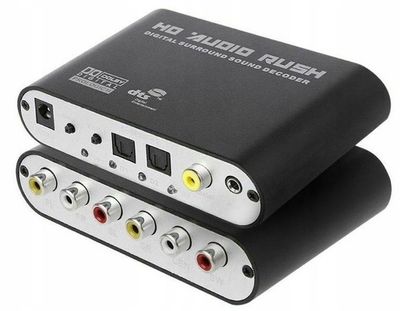 Dekoder OPTISK TOSLINK SPDIF 5.1 ANALOG AC3/DTS
