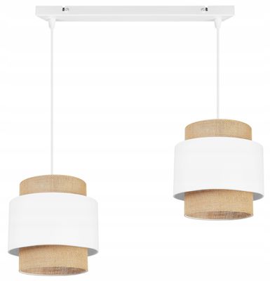 Hänglampa takljuskrona lampskärm boho juta