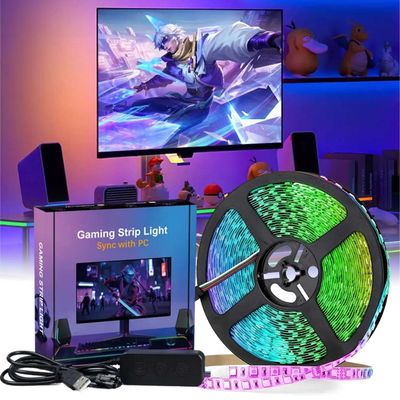 PC SYNC LED RGBIC Lyskæde til Monitor Computerskærm Ambilight 24"