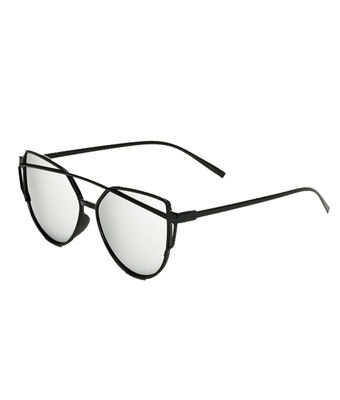 Retro solbriller Black Mirror Glass + Senile String